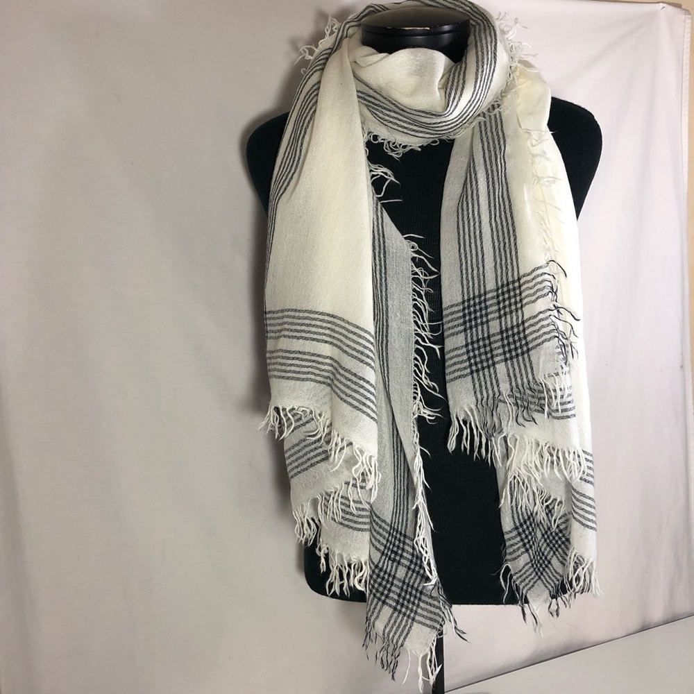 ❤️SOLD❤️Rag & Bone Nassau Wool Light Fringe Scarf - Picture 1 of 4